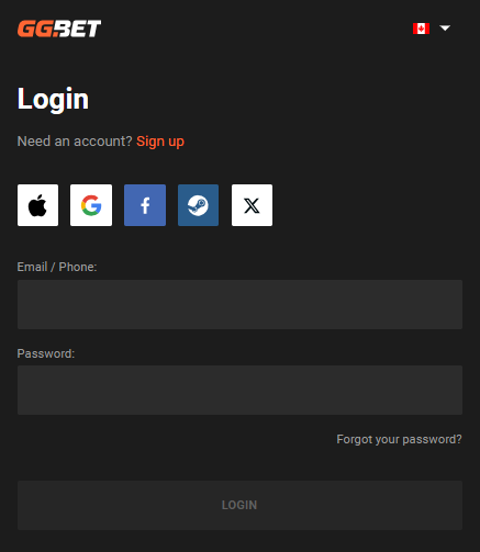 GGBet login